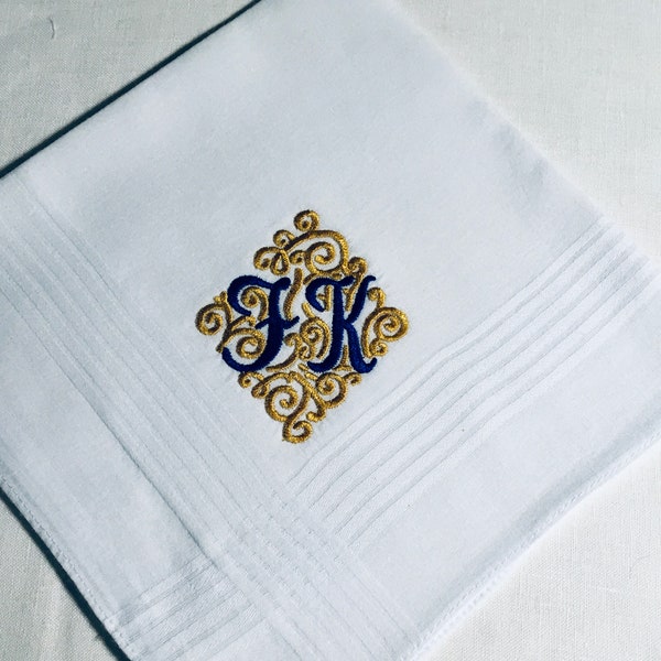 Embroidered Handkerchief Etsy