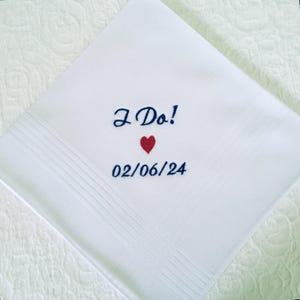 PERSONALIZED EMBROIDERED  Mens Handkerchief with Name/Phrase