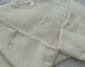 444 Schutz Besticktes Sweatshirt, Engel Zahlen Affirmation Ärmel