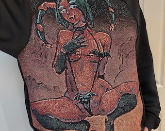 Batkini Mei / Spider Demon Girl / Sudadera / Sudadera con capucha / Arte tejido