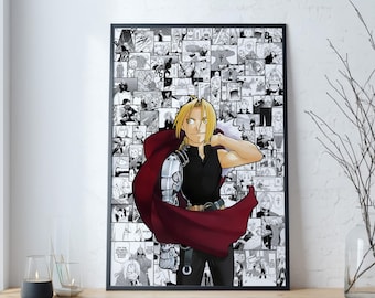 Edward Anime Canvas Poster - FMA Manga Art