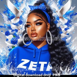 Zeta phi beta sorority, greek, digital download, blue and white, zeta phi beta sorority PNG, zeta phi beta sorority gifts, zeta phi beta