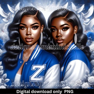 Zeta phi beta sorority, greek, digital download, blue and white, zeta phi beta sorority PNG, zeta phi beta sorority gifts, zeta phi beta