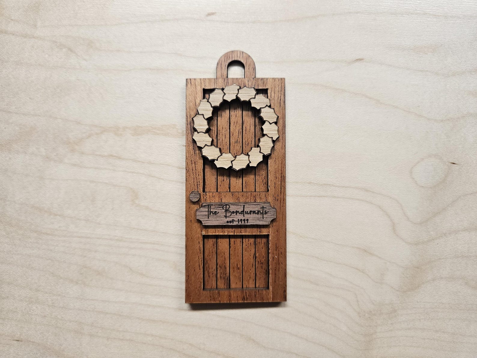Layered Door Ornament - Customizable - SVG Laser File - Etsy