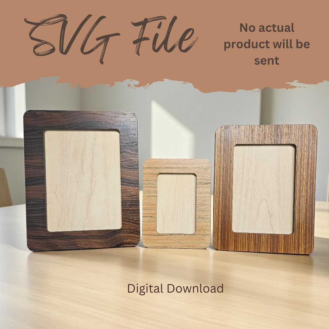Basic Photo or Engraving Insert Frame - 3 Sizes - SVG Laser File - Etsy
