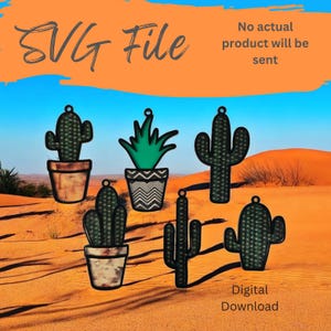 Fichier laser SVG attrape-soleil cactus