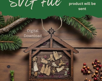 Nativity Shaker Ornament- SVG Laser File