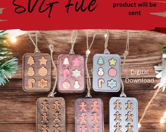 Sugar Cookie and Gingerbread Layered Ornaments - SVG Laser File