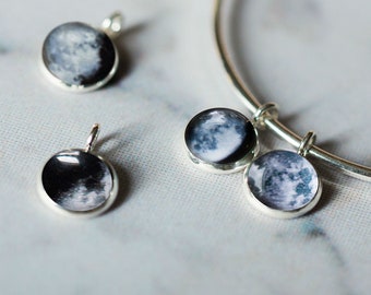 Custom My Moon Charm - Bracelet Sold Separately, Charm Only - Build on Your Yugen Charm Bracelet or Add Your Own Chain - Gold or Silver