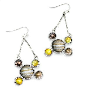 Jupiter and Galilean Moons Dangle Earrings