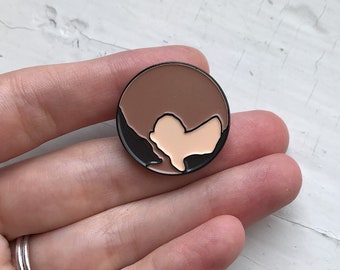 Pluto Enamel Pin - Solar System Gift, Planetary Unisex Gift, Stocking Stuffer, Bag Accessory, Clothing Accessory, Space Accessory