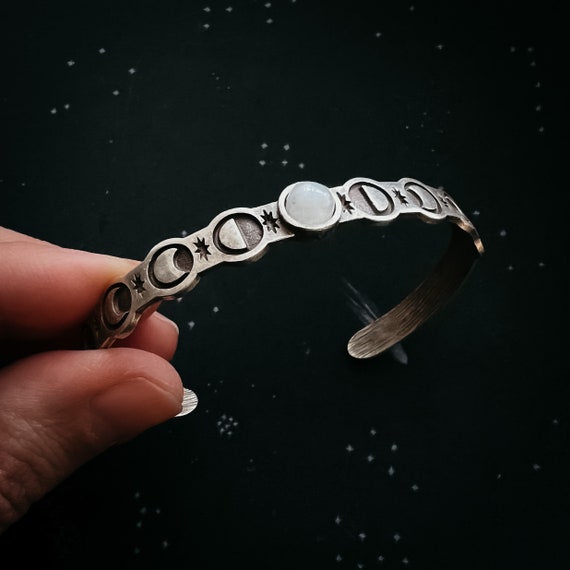 Rainbow Moonstone Open Cuff Bracelet 14k Gold-plated Silver Rainbow Moonstone Open Cuff Bracelet 14k Gold-plated Silver