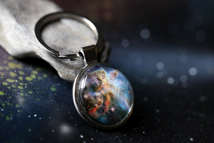 Galaxy Keychain Choose Your Space Image Key Chain Etsy
