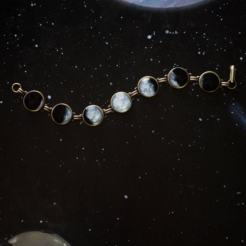 Moon Phase Bracelet - Space Jewelry, Lunar Phases - Yugen Tribe