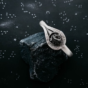 Comet Meteorite Cuff Bracelet - Authentic Campo del Cielo Raw Meteorite - Shooting Star Unisex Bracelet - Space Celestial Jewelry