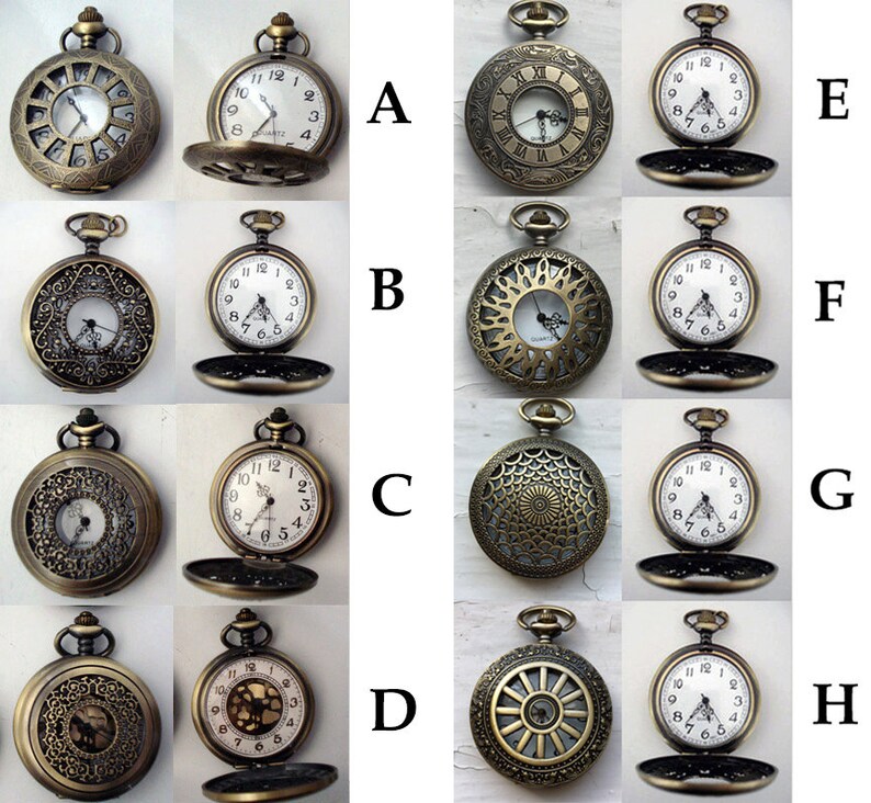 Custom Pocket Watch Personalized Bronze Photo Pocket Watch Etsy