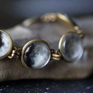 Moon Phase Bracelet - Space Jewelry, Lunar Phases - Yugen Tribe