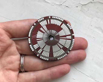Dare Mighty Things Perseverance Mars Rover Parachute Enamel Pin - Percy Binary Red and White Hidden Message Landing Inspirational Parachute