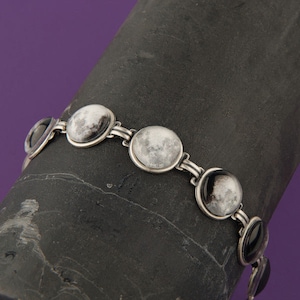 Moon Phase Bracelet - Space Jewelry, Lunar Phases