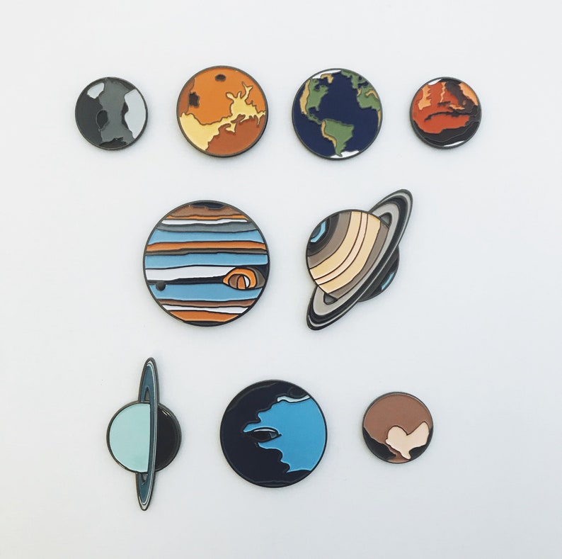Neptune Enamel Pin - Solar System Gift, Planetary Unisex Gift, Stocking Stuffer, Bag Accessory, Clothing Accessory, Space Accessory
