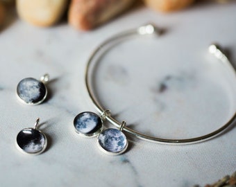 Birth Moon Charm Only - For Charm Bracelet, Add Your Own Chain - Astronomy Jewelry