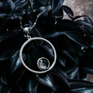 My Moon Circle Pendant Necklace - Custom Phase of the Moon Jewelry from Specific Date - Anniversary Birthday Necklace - Celestial Jewelry