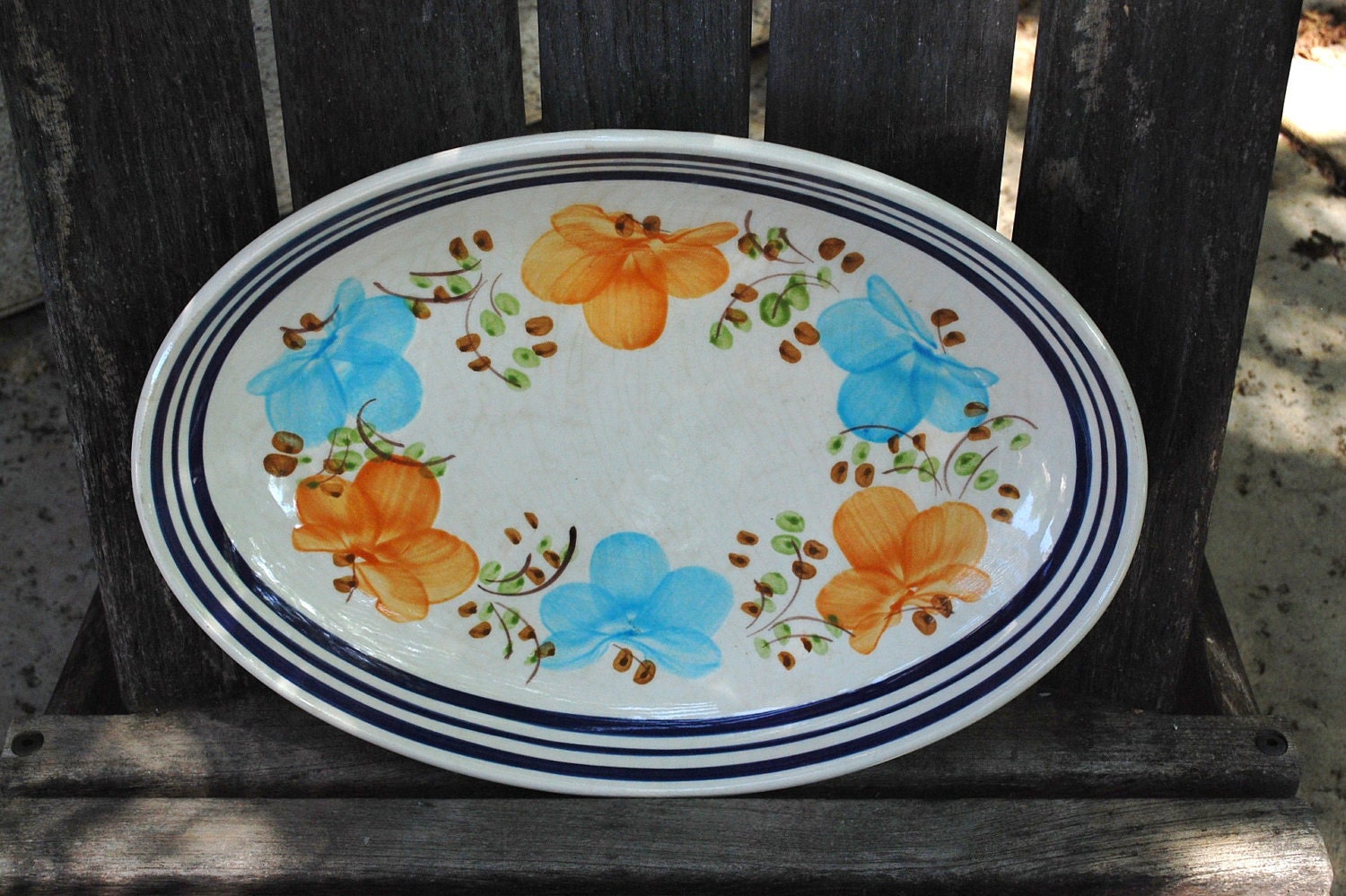Vintage Ironstone Industria Ceramica Serving Platter Etsy