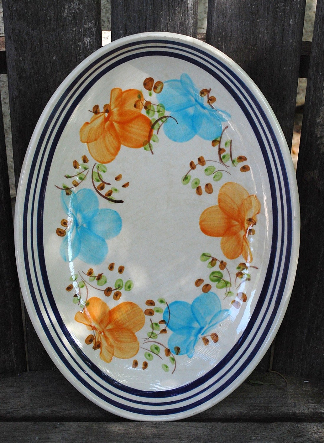 Vintage Ironstone Industria Ceramica Serving Platter Etsy