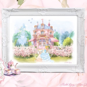 アントワネット ピンク ティールーム プリント