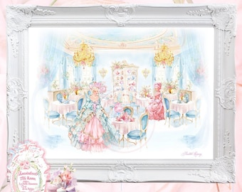 Marie Antoinette-theesalon-print