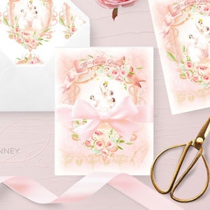 Zwanenmeer La Vie en Rose ballerinakaarten set van zes