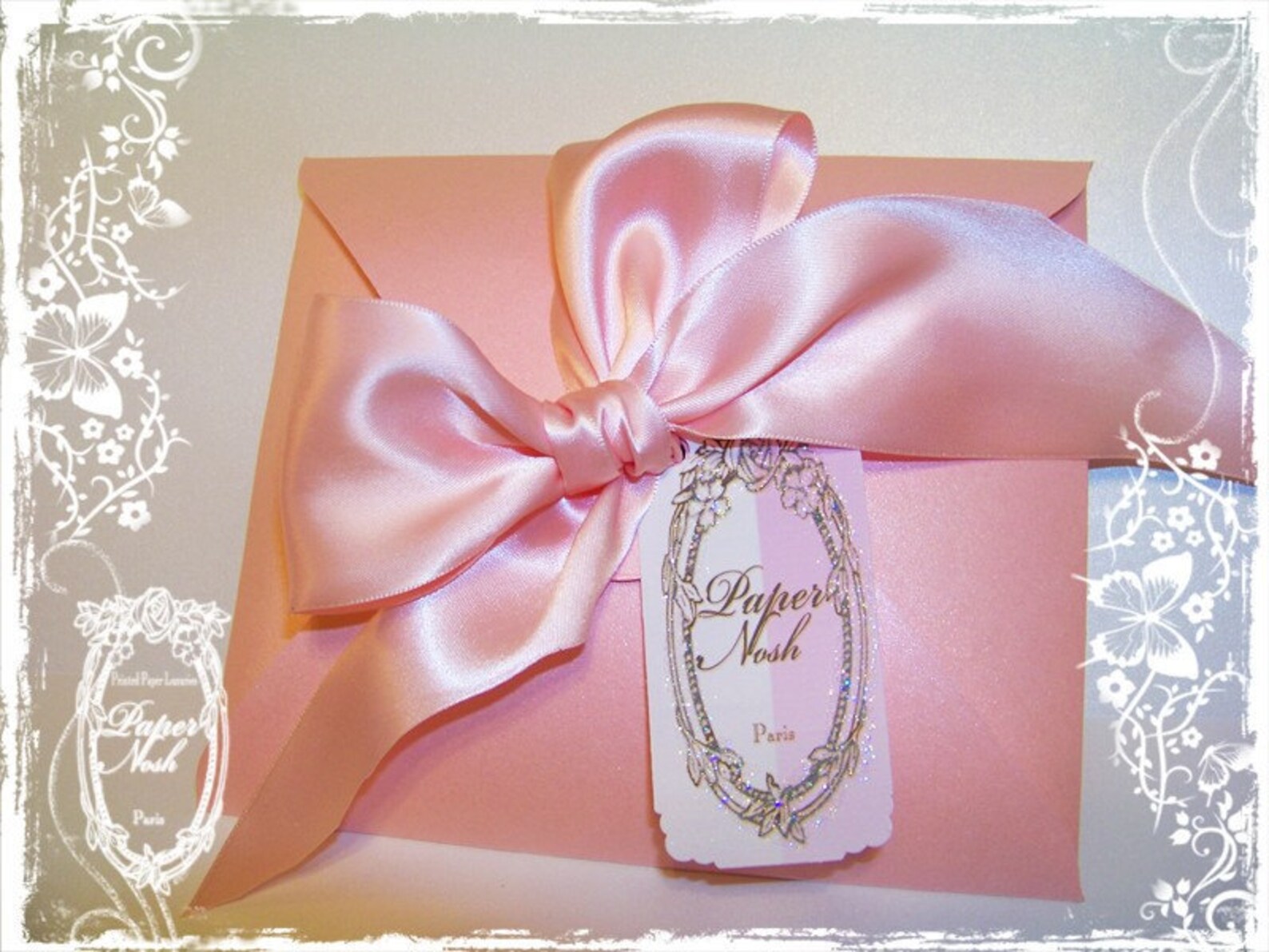 Winged Golden Crown Stationery Card Set With Damask Lined Etsy