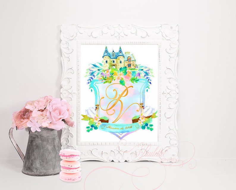 Custom Personalized Crest Wedding and Stationery image 1