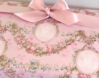 Marie Antoinette Monogram Roses Geschenkverpackungen 4 Bogen Set