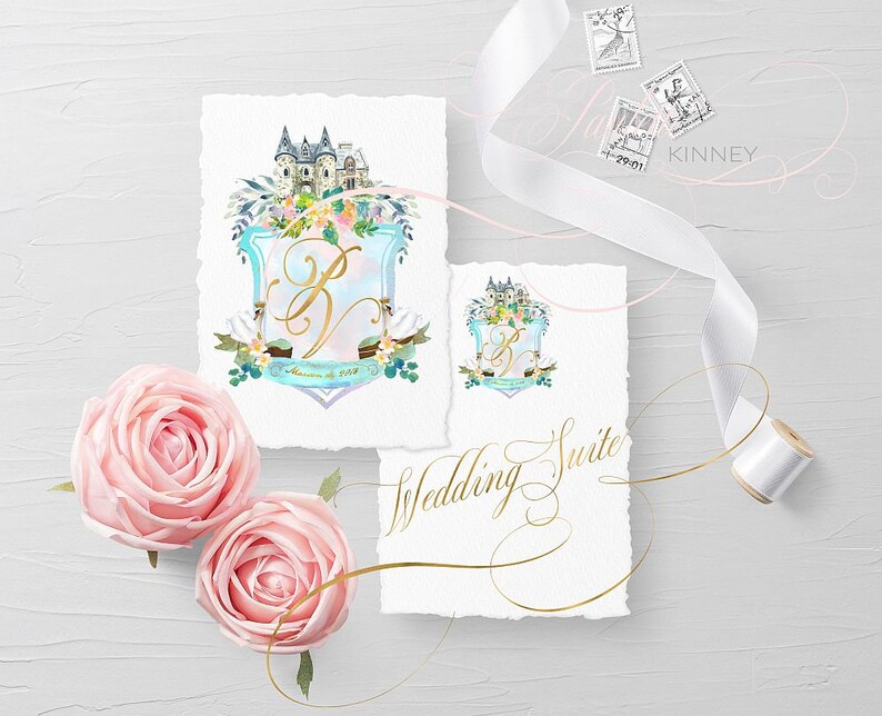 Custom Personalized Crest Wedding and Stationery image 4