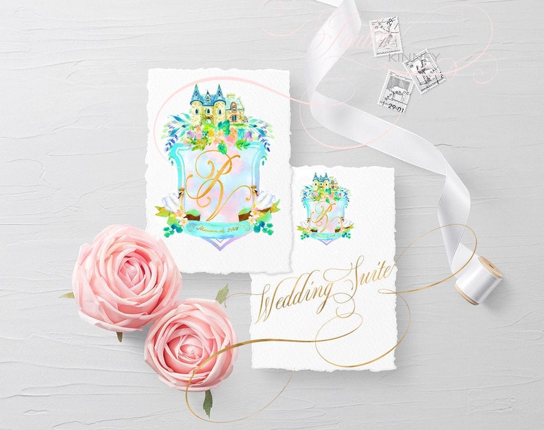 Custom Personalized Crest Wedding and Stationery image 2