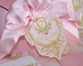 Étiquettes pour cadeaux ou faveurs Marie-Antoinette Silhouette roses découpées (lot de 8)