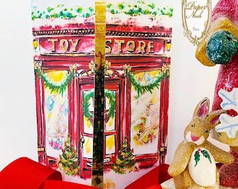 Sugarplum Fairy Nutcracker Toy Store Christmas Eve Gatefold Card Set of Four