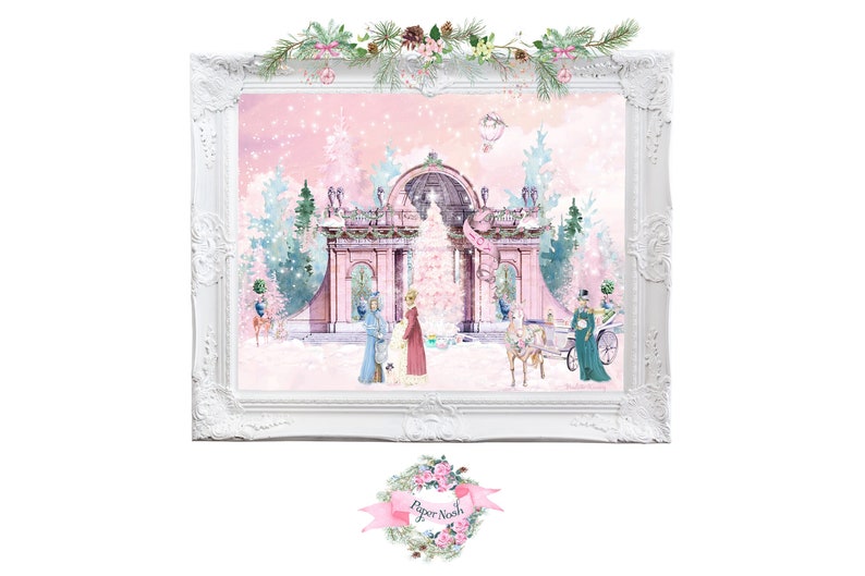 Christmas At Belvedere Jane Austen Regency Diorama Print image 2