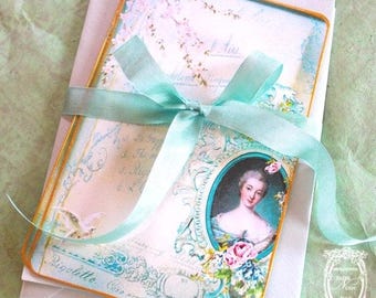 Madame de Pompadour Letters of Passionnante Kartenset oder Dusche, Hochzeit, Teeparty, Einladungen Set