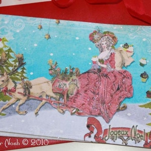 クリスマスにカップケーキを食べさせてあげましょう 6 枚のカードとキラキラ輝く赤い封筒のセット