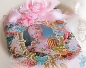 Marie Antoinette Let Us Eat Cake Portrait Gift Wrap 4  Sheets