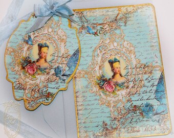 Inkheart Romantique Come Softly Eden Set mit sechs doppelseitigen oder faltbaren, glitzernden Karten mit vergoldeten Kanten