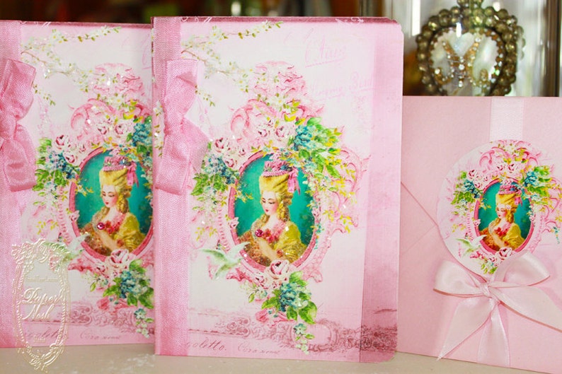 Event Shower Marie Antoinette Invitations Pink Musique of Enchantment Wedding Bachelorette Party Tea