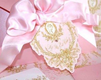 Geschenkanhänger, Gastgeschenke, Marie Antoinette Silhouette Pink Die Cut Geschenkanhänger A Set of 8