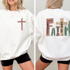 Retro Faith Sweatshirt, Religious Sweatshirt, Christian Sweatshirt, Inspirational Sweatshirt, Jesus Sweatshirt, Bible Verses Sweatshirt