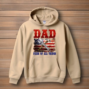 Dad Fixer Of All Things Hoodie, American Dad Hoodie, Father&#39;s Day Gift, Fixer Dad Hoodie, Hanydman Tools, Father Hoodie, New Dad Hoodie