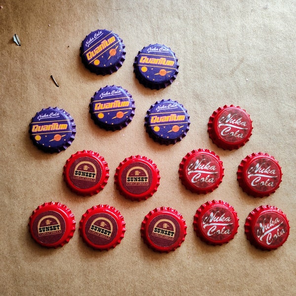 UNOFFICIAL Fallout Handmade Nuka Cola - Sunset Sarsaparilla Bottle Caps