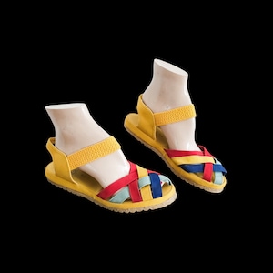1940s Canvas Summerettes Playwear Sandals Size 7.5/8