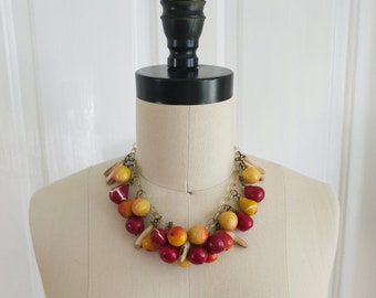 1940s Fruit Celluloid Choker Necklace